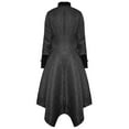 thumbnail image 3 of Tejiojio Clearance Women's Punk Style Stand Collar Retro Tuxedo Coat Long Button Jacket, 3 of 5