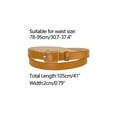 thumbnail image 3 of INSPIRE CHIC Thin Waist Belts for Women Rectangle Pin Buckle Skinny Leather Belt for Pants Dress, 3 of 4