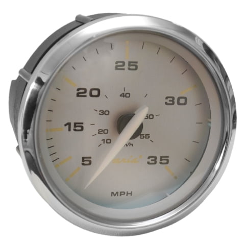 Faria Boat Speedometer Gauge SE9797A | 35 MPH Kronos Silver 3 1/4 Inch