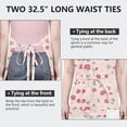 thumbnail image 6 of Pioneer Flower Floral Print Pattern Apron for Women and Men, Cotton Linen Waterproof with Pockets, Adjustable, 33x27 Inch for Kitchen, Gardening, BBQ, Salon, 6 of 6