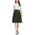 thumbnail image 2 of INSPIRE CHIC Women's Floral Printed Knee Length A-Line Summer Skirt, 2 of 7