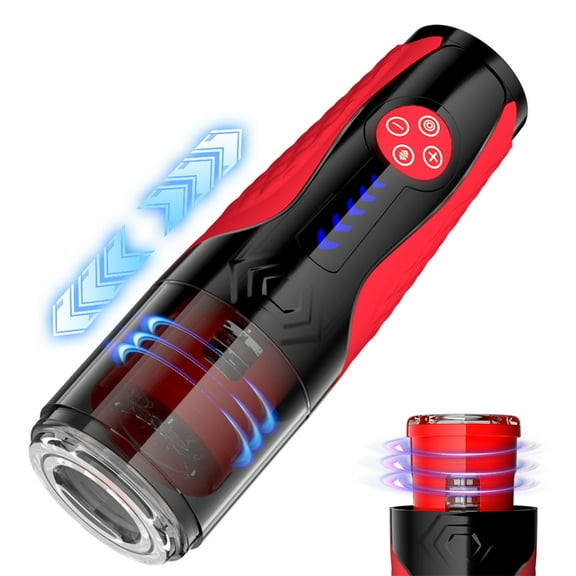 XBONP Automatic Male Masturbator Cup with Sucking & Powerful Thrusting Rotating Modes, 3D Textured Adult Toys Sexual Stroking Accessories for Men Self-Pleasure
