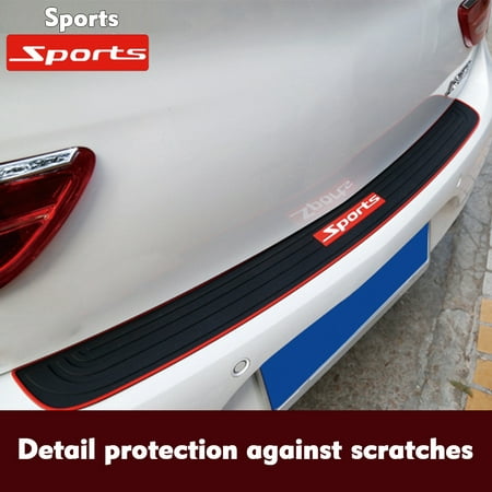 90CM Universal Car Trunk Door Sill Protector Rubber Strip Sticker Auto Rear  Bumper Guard Scratch Protection Bar
