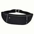 thumbnail image 5 of Running Belt Waist Pack Bag Waist Fanny Pack Phone Holder Sport Bags Reflective Runner Belt Fitness Workout Bag for Camping, Leisure, Jogging Black, 5 of 8