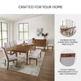 thumbnail image 4 of Signature Design by Ashley Lyncott Upholstered Dining Side Chair, Beige/Brown, Mid-Century Modern Wood Chair with Fabric Seat, 4 of 8