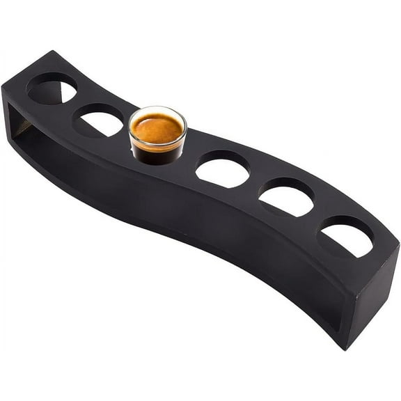 6 Shot Glass Holder Black Shot Glass Tray Bamboo Shot Glass Serving Tray Shot Glass Storage Shot Glass Display Bar Accessories for Party Bar Club Hole: 1.57 Inch diy