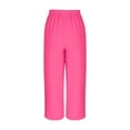 thumbnail image 4 of HAOTAGS Girls Palazzo Pants, Adjustable Waist with Pocketed Solid Causal Pants Hot Pink 14-15 Years, 4 of 6