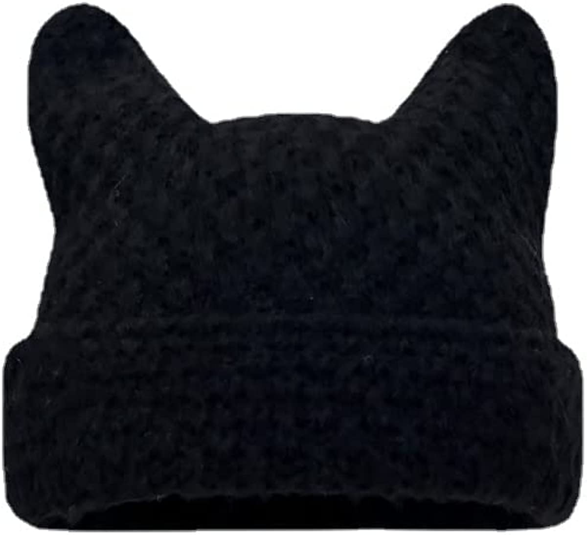 Grunge Blue Stripes Knit Emo Cat Beanie 's Code & Price - RblxTrade