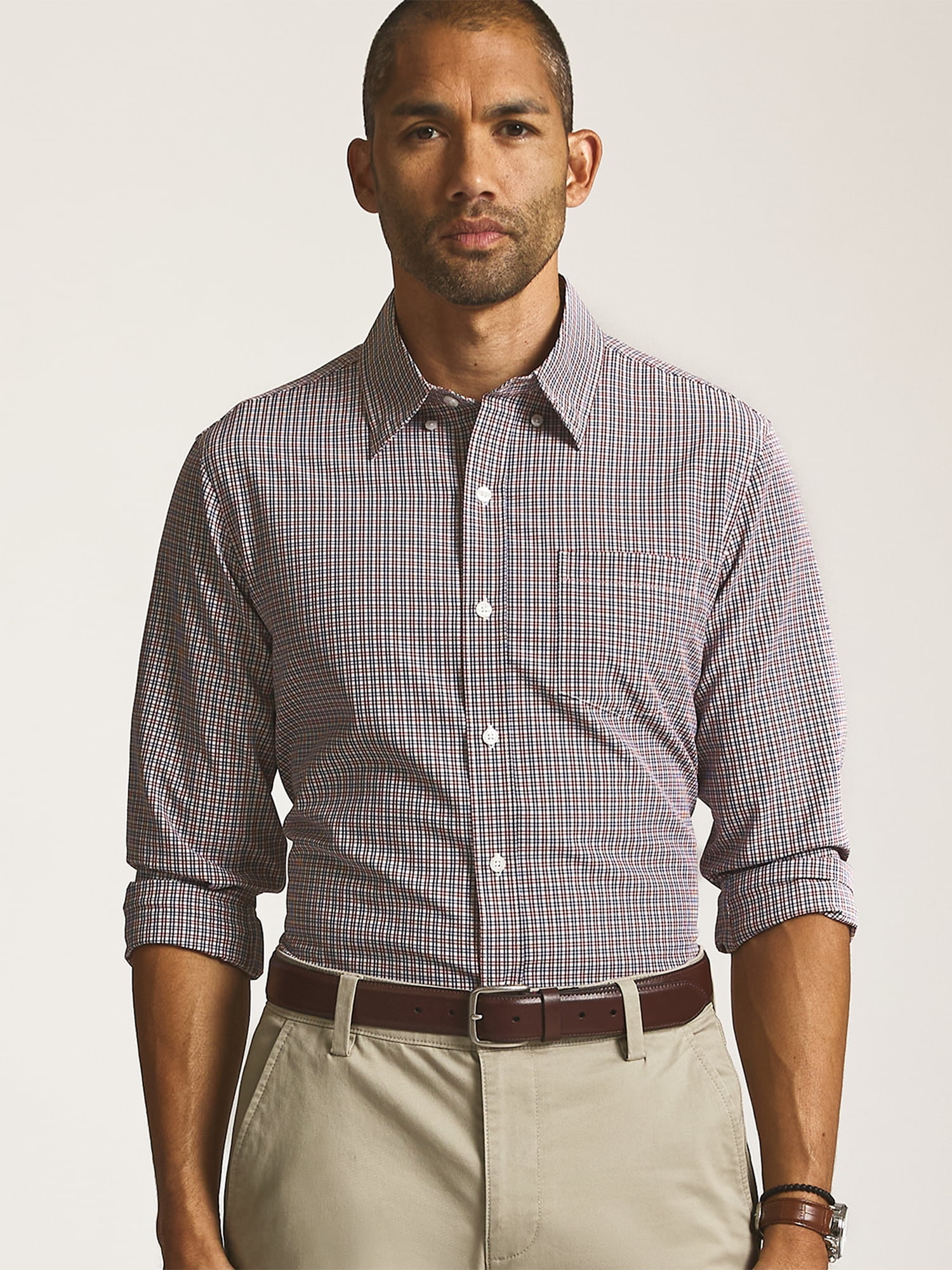 Chaps Men’s and Big Men’s Everyday Performance Long Sleeve Shirt, Sizes S–2XL