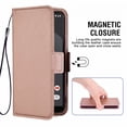 thumbnail image 4 of Mobile Phone Cover Pixel 3xl 3 Card Slots Pocket Leather Protective Cover with Magnetic Closure Pink, 4 of 7