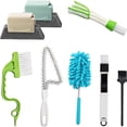 thumbnail image 1 of Cepillo De Limpieza De Ventanas Cepillo De Nailon Multiusos Fácil De Almacenar Práctico Kit De Limpieza Para El Hogar Cocina Baño Ventana 8 Uds. Guardurnaity HA013209-00, 1 of 7
