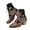 Gold, variant on Dakaela Womens Retro Ankle Boots Vintage Floral Embroidered Cowboy Booties Western Cowgirl Dress Pumps