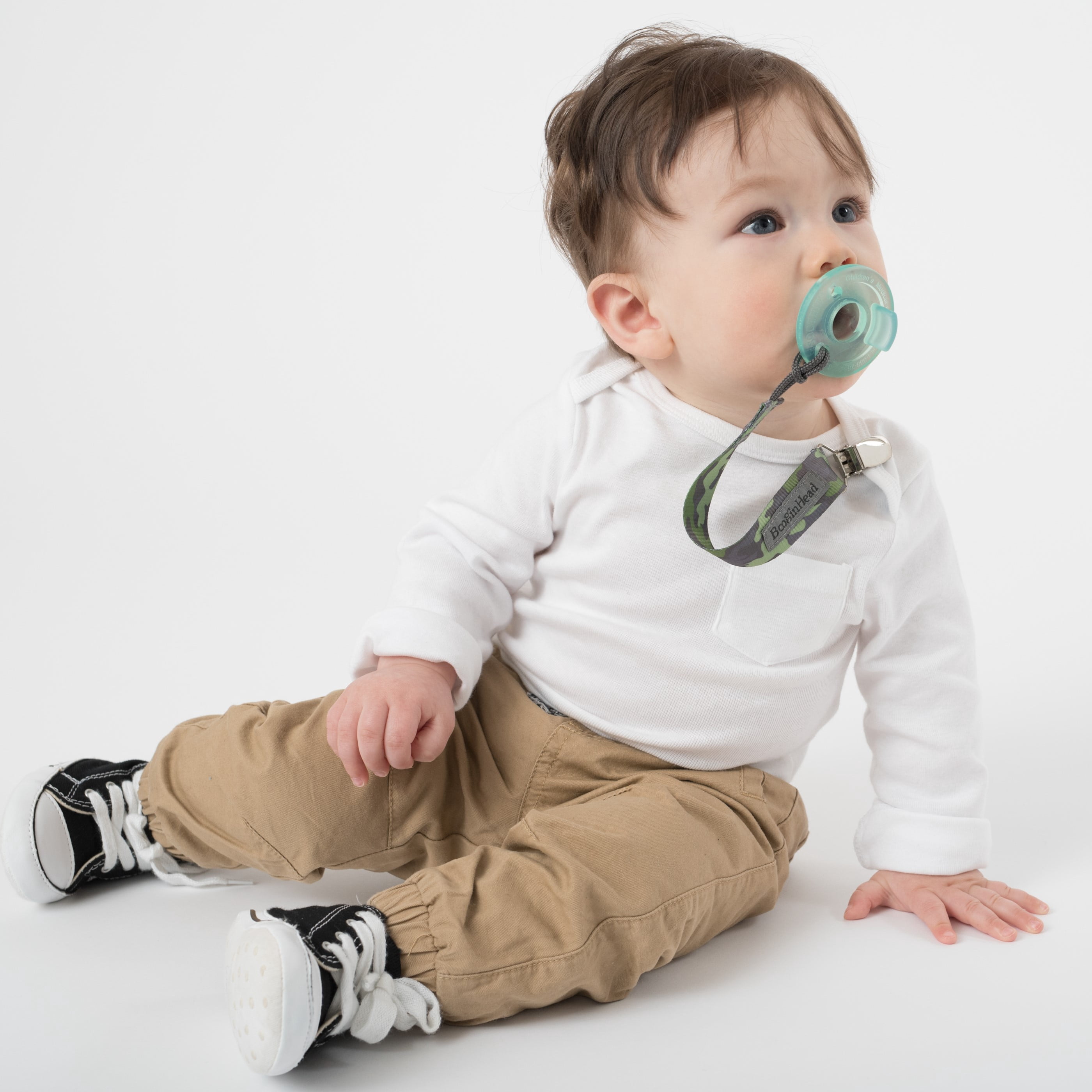 BooginHead Universal Pacifier Clips, Infant Toddler Boys and Girls, Camouflage