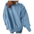 thumbnail image 4 of SNKSDGM Chandail pour Femmes pour Femmes Chandails Tendance pour Femmes Coupe Ample Graphique Chandail Décontracté à Col Rond pour Femmes Design à Empiècements Chandail à Capuchon Ample Haut TTG, 4 of 9