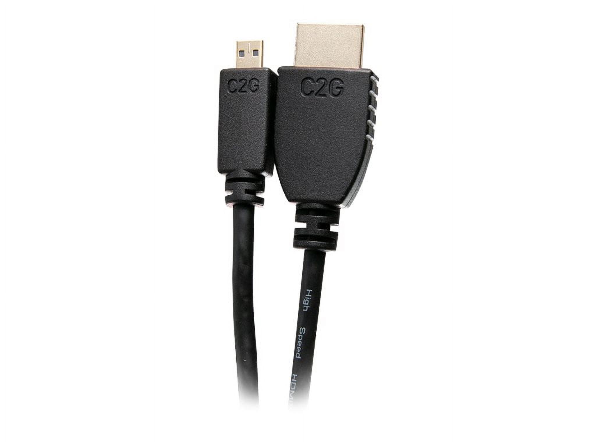 C2G 10ft High Speed HDMI to HDMI Micro Cable with Ethernet - HDMI with Ethernet cable - 10 ft