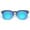 Black-Green / Green Mirror, variant on sunglassLA Unisex Semi Rimless Wire Hook Temples Square Colored Mirror Lens Horn Rimmed Sunglasses 56mm (Black-Blue/ Blue Mirror) - 56mm