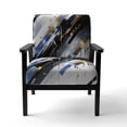 thumbnail image 4 of Designart "Colorful Fluid Marble" Upholstered Modern & Contemporary Accent Chair and Cubism Arm Chair - Multiple Color & Pattern, 4 of 7