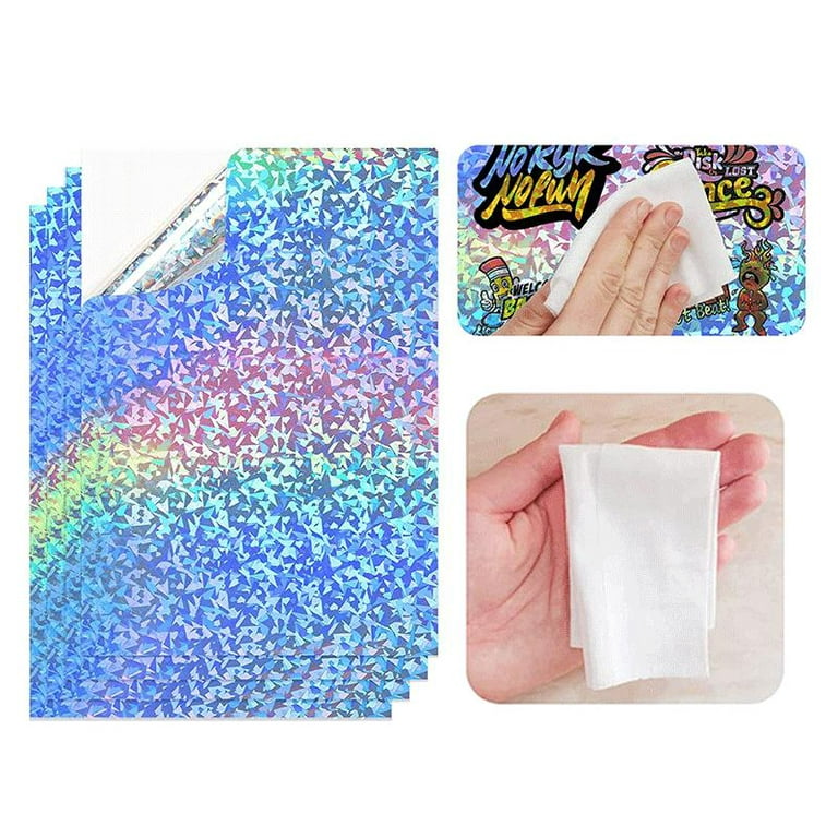 Holographic Self-Adhesive Vinyl Sticker Paper – Waterproof – Blank Full  Sheet Labels - 8 1/2