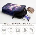 thumbnail image 5 of SEANATIVE Neoprene Eyeglasses Pouch Zipper Glasses Case for Men Women Anti-Scratch Lightweight Eyewear Pouch Travel Sunglasses Pouch Bag with 2 Compartments, Violet Butterfly Moon Rose, 5 of 7