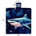 thumbnail image 2 of Shark Canvas Picnic Mat Waterproof Portable Foldable Outdoor Beach Blanket, 2 of 6