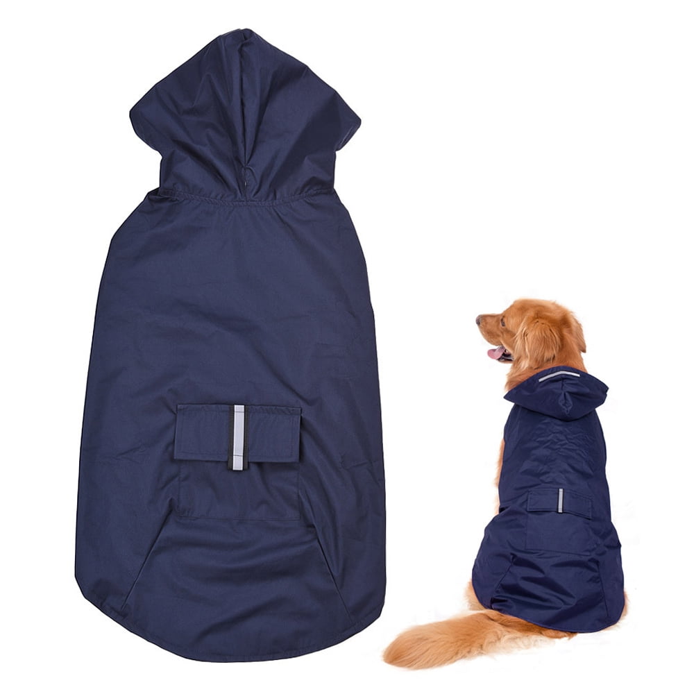 5XL Reflective Pet Dog Rain Coat Raincoat Rainwear with Leash Hole for