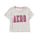 thumbnail image 2 of Aeropostale - Camiseta con adornos cuadrados para mujer, gris, extragrande Aeropostale Camiseta adornada, 2 of 2