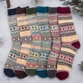 thumbnail image 2 of 5 Pairs Cotton Socks For Women/Men, Adults, Teenagers, College Students. Mens Warm Socks Cozy Boot Winter Thermal Socks, 2 of 8