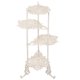 thumbnail image 1 of Sungmor Soporte para Plantas de Hierro Fundido Vintage de 4 niveles, diseño de mariposas y flores con acabado blanco antiguo, estante metálico resistente de 36" para macetas, uso interior y exterior, 1 of 8
