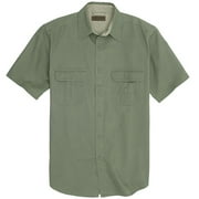 Men's Short-Sleeved Twill Vent-Pocket Shirt