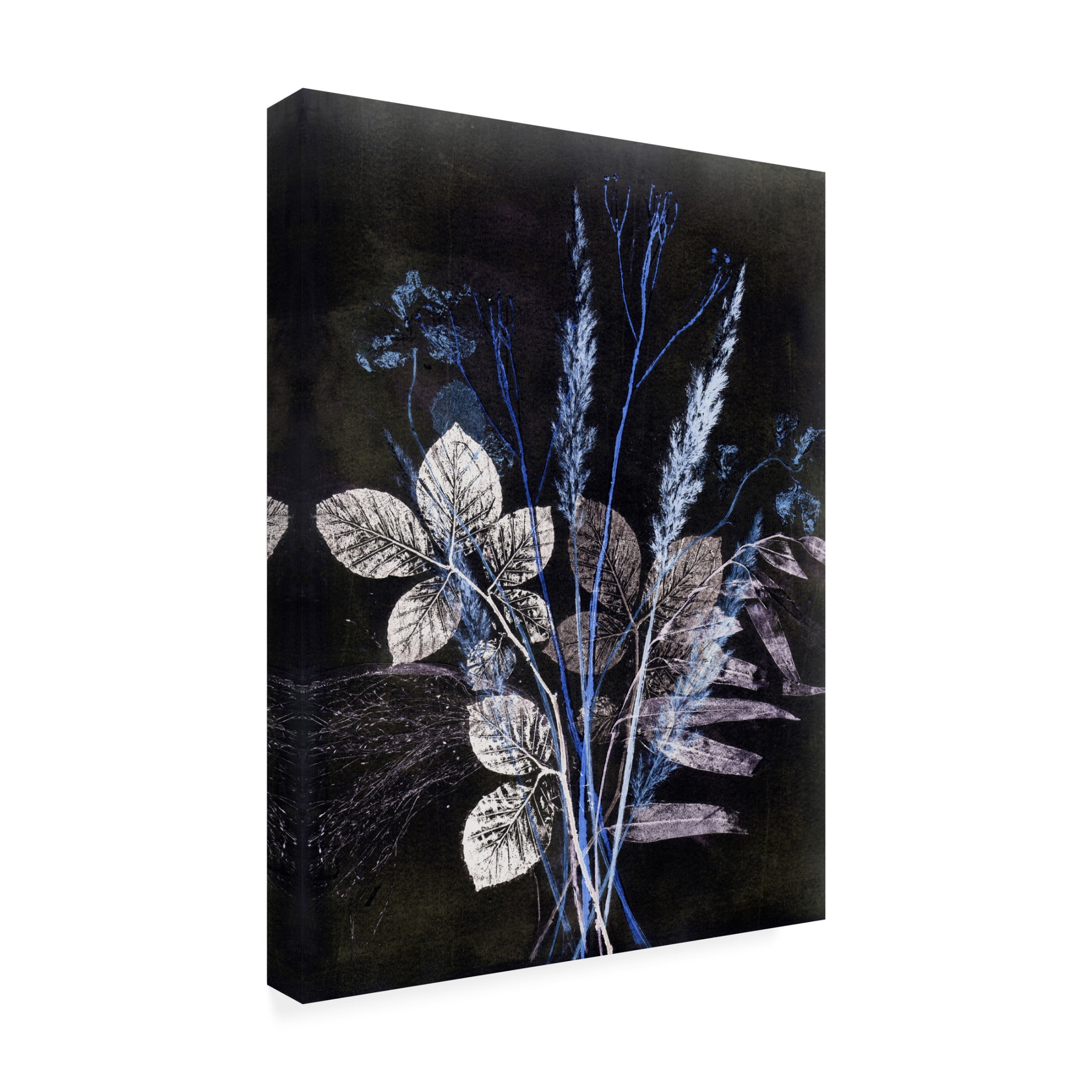 Canvas Wall Art - Pernille Folcarelli 'Bouquet Dark Blue' Wall Art for Living Room, Bedroom, or Office Décor by Trademark Fine Art - 35 x 47 Inches
