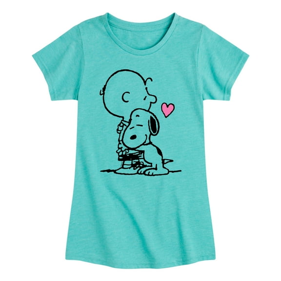 Peanuts - Snoopy Charlie Hug - Youth Girls Short Sleeve T-Shirt