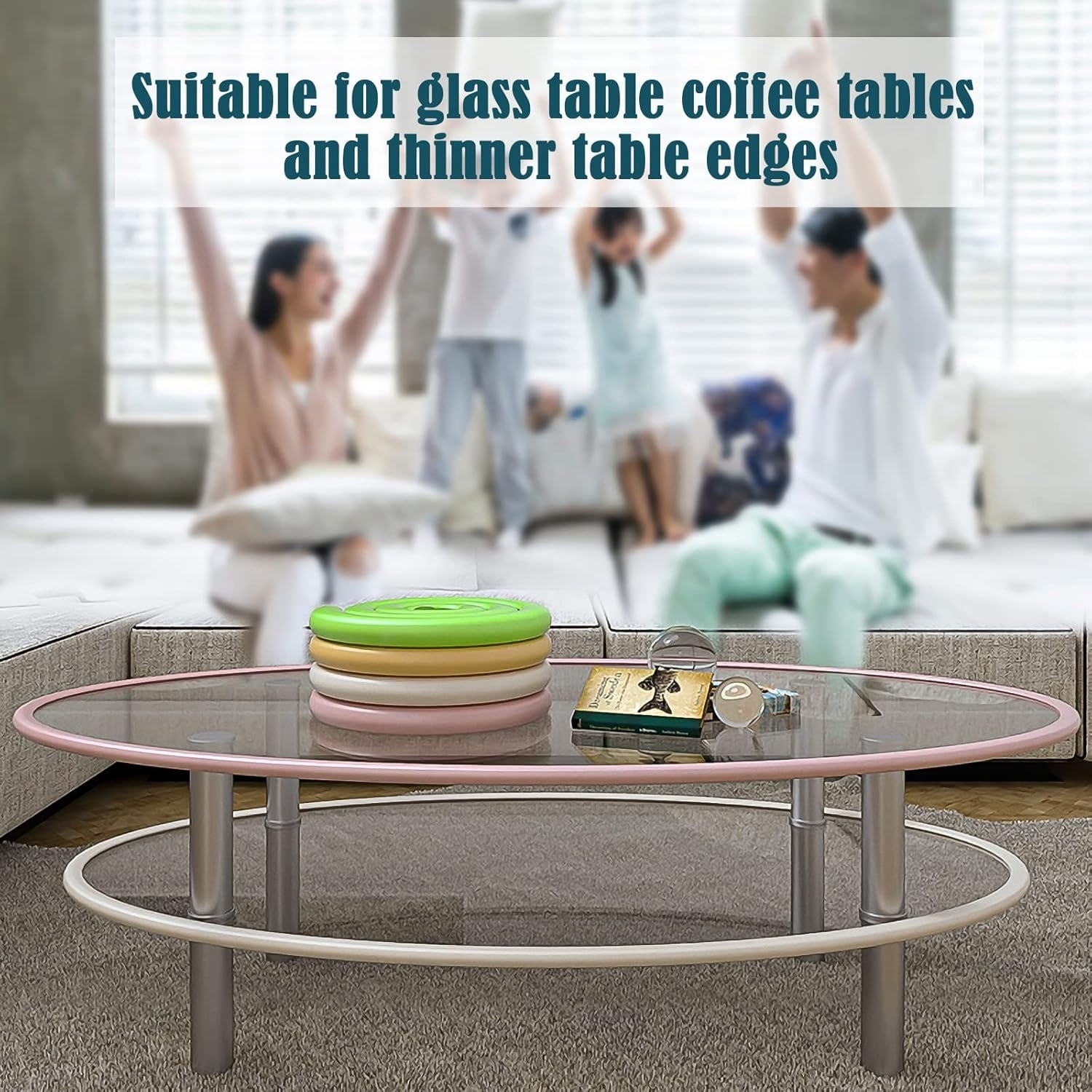 U-Shaped Foam Edge Protectors for Baby Proofing (4m Total) - 2cm Thick Non-Toxic Corner Guards for Coffee Table,Cabinet,Countertop - Safety Padding(Gray)