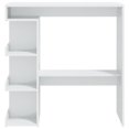 thumbnail image 3 of vidaXL Bar Table with Storage Rack High Gloss White 100x50x101.5 cm, 3 of 4