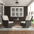thumbnail image 2 of GAZEBETER 3-Piece Rattan Patio Furniture Set,2 Rocking Chairs + 1 Glass Top Coffee Table,Outdoor Wicker Conversation Set with Waterproof Cushions for Garden,Porch,Balcony,Deck（Beige), 2 of 9