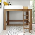 thumbnail image 2 of Max & Lily Twin Loft Bed, Mid-Century Modern Solid Wood High Loft Beds for Kids, 2 of 12