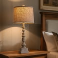 thumbnail image 4 of Oneach Farmhouse Table Lamps Set of 2 for Living Room Bedroom Study 27.25" Resin Bedside Nightstand Lamp, 4 of 8
