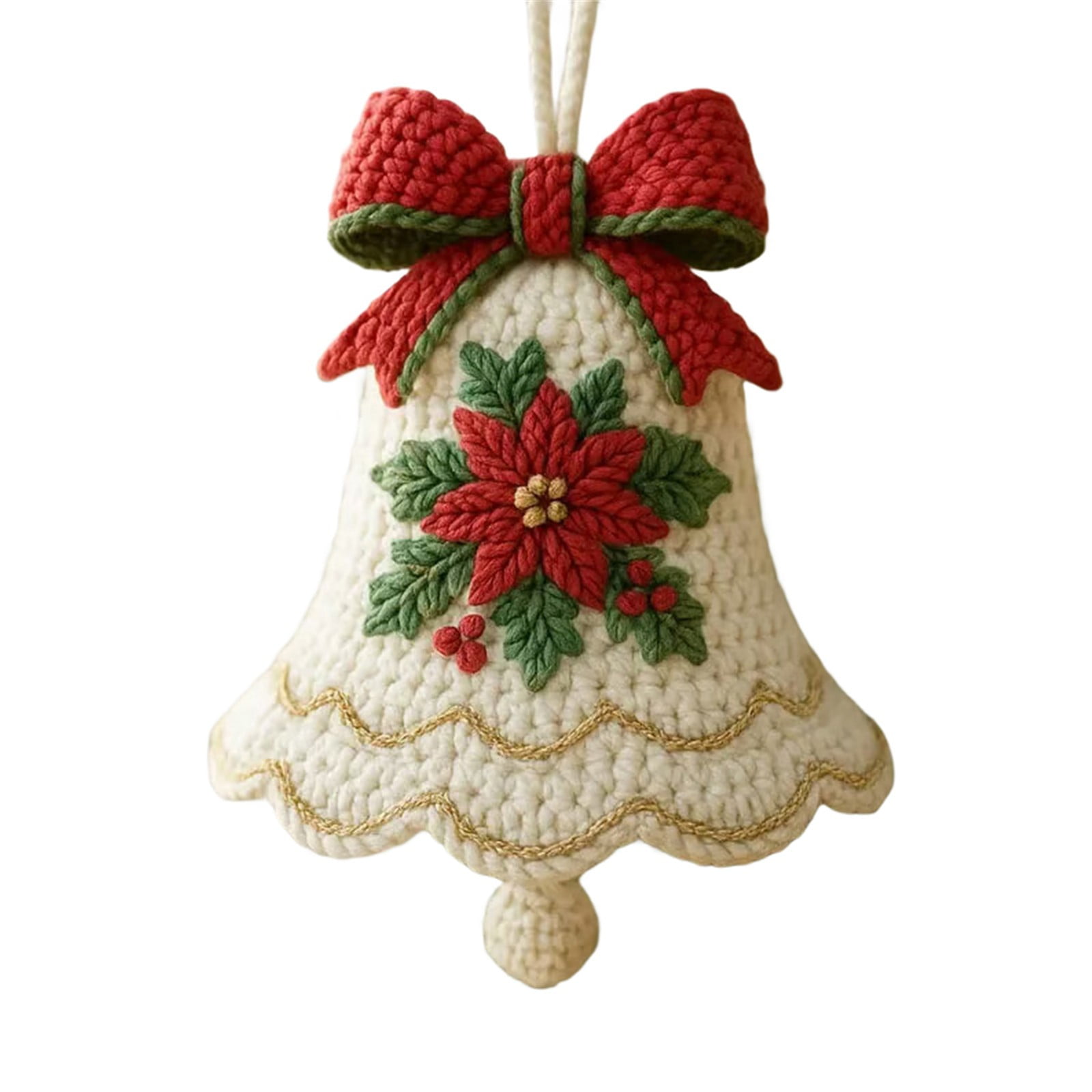 Crochet Christmas Bell Ornament Kit Diy Crochet Christmas Bell ...
