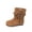 Brown, variant on Toddler Girls Boots Mid Calf Slouch Fringe Tassel Casual Winter Shoes for Little Kids