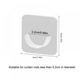 Shower Curtain Rod Holder, 4PCS Adhesive Curtain Rod Holder for