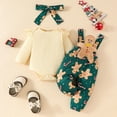 thumbnail image 4 of UAYOTSE Baby Girl Christmas Outfit Romper Pants Set Fall Winter Clothes First Christmas Outfits(3-6 Months,I193-White), 4 of 9