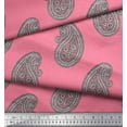 thumbnail image 2 of Soimoi Rayon Fabric Paisley Block Print Sewing Fabric Yard 56 Inch Wide, 2 of 3