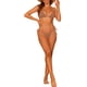 thumbnail image 2 of INSPIRAR CHIC Trajes de baño de mujer con tirantes, conjuntos de bikini de 2 piezas, parte inferior de triángulo con lazo, traje de baño pequeño color caqui, 2 of 5