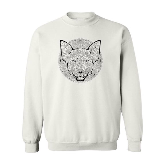 Ethnic Dog Head Sweatshirt Women -Image by Shutterstock, Female XX-Large