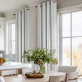 thumbnail image 4 of NICETOWN 100% Blackout Boho Curtain for Bedroom Light Blocking Sounds Reducing Printed Floral Drapes, W52 x L84, Sage Green on White, 2 Panels, 4 of 12