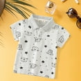 thumbnail image 3 of Vedolay Summer Tops For Boy Boys Cotton Shirts Summer Toddler Button Down Shirt Short Sleeve Beach Hawaii,Black 5-6 Years, 3 of 5
