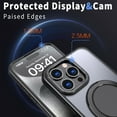 thumbnail image 5 of for iPhone 16e Case with Kickstand - Military-Grade Shockproof Protection, Compatible with Mag-Safe, Translucent Design with Rotatable Ring Holder Magnetic Case for iPhone 16e, Black, 5 of 5