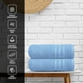 thumbnail image 3 of Infinitee Xclusives Spa and Hotel Quality Turkish Cotton 2 Piece Blue Bath Towels Set, 3 of 9
