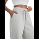 thumbnail image 2 of Pantalones Deportivos de Pierna para Mujer, de Cintura Alta, Holgados, con Cordón y Bolsillos Gris XXXL, 2 of 7