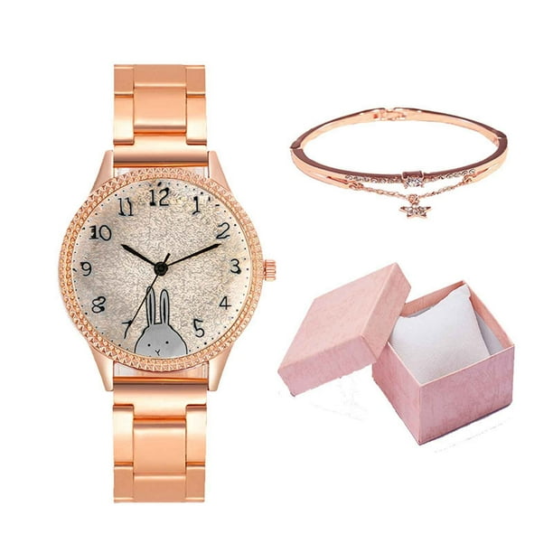 Reloj de pulsera de cuarzo para mujer, nuevo modelo de moda, con correa y estuche de regalo.