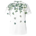 thumbnail image 4 of ALLLIST Going Out Tops for Women Green Floral Casual Crew Neck Short Sleeve Hollow T-Shirts Ladies Tops and Blouses S, 4 of 5